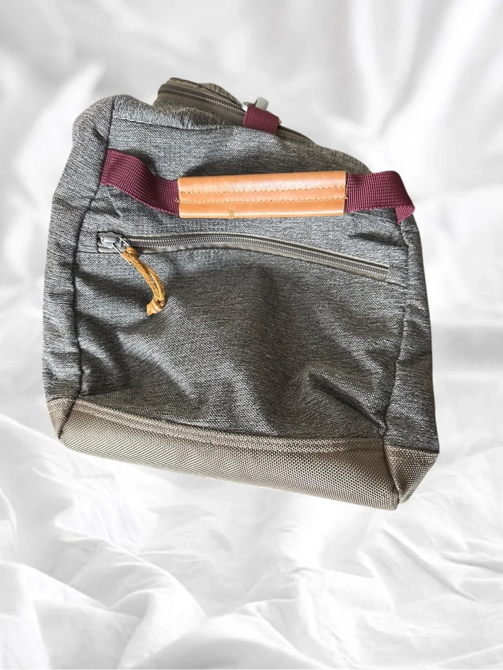 Eddie Bauer 45L Bygone Heather Grey Duffel Tote w/Detachable Shoulder Strap